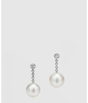 18K 하이엔드 미러급 티파니앤코 남양 펄 이어링