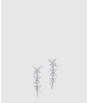 18K 하이엔드 미러급 티파니앤코 빅토리아™ 믹스드 클러스터 드롭 이어링