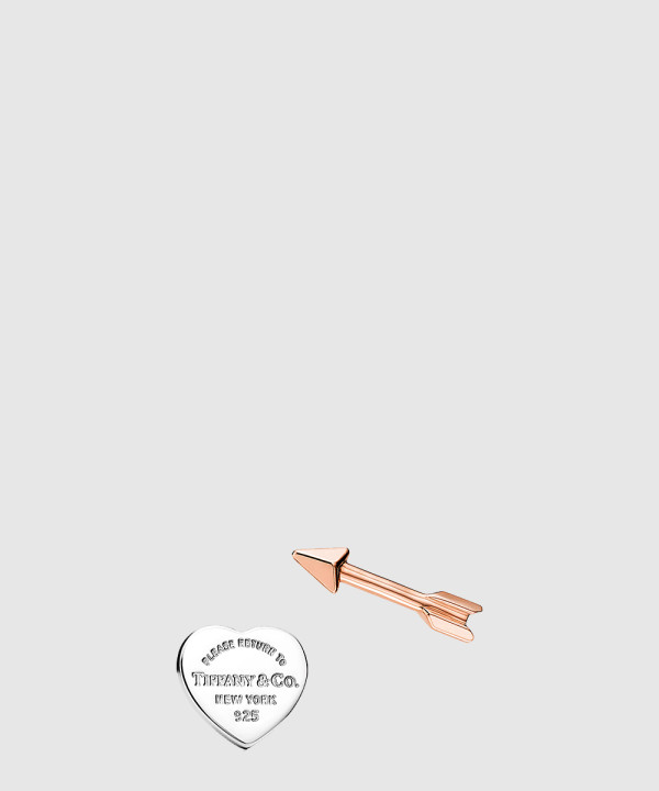 18K 하이엔드 미러급 티파니앤코 리턴 투 티파니 러브스트럭 하트 태그 앤 애로우 이어링