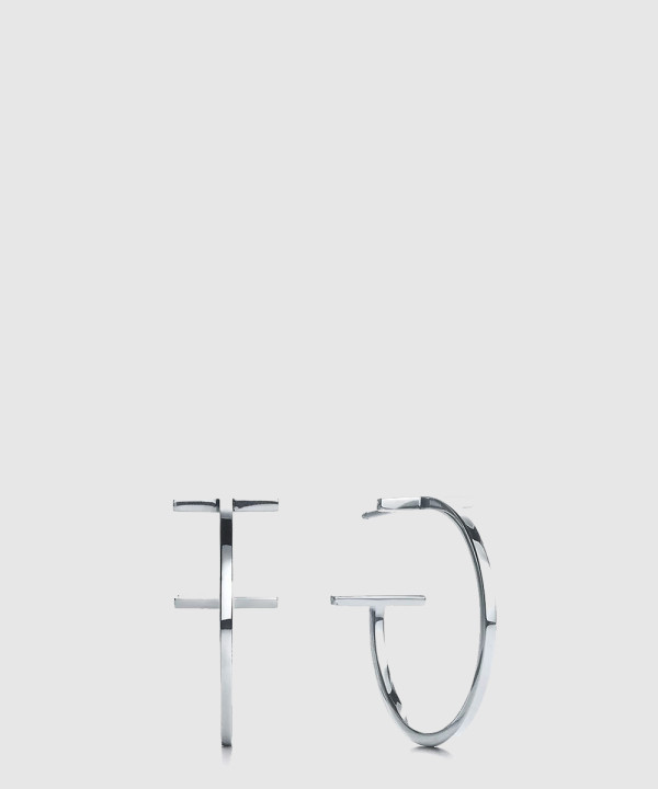 18K 하이엔드 미러급 티파니앤코 T: 후프 이어링