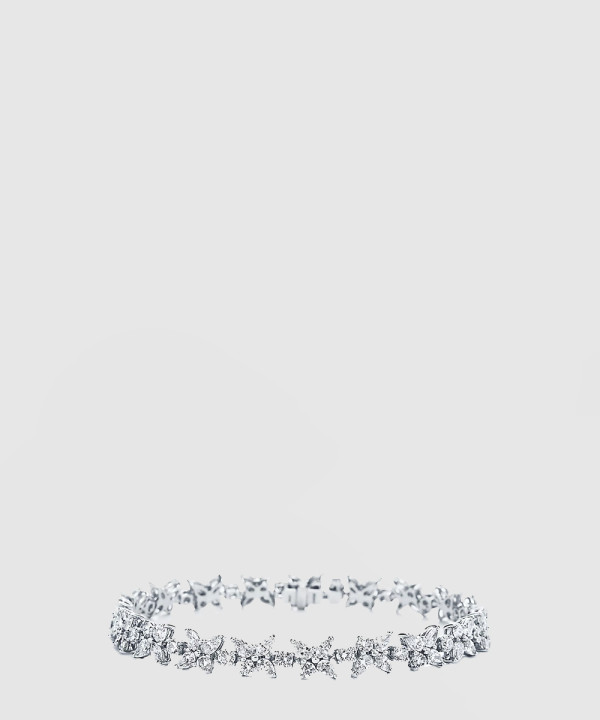 18K 하이엔드 미러급 티파니앤코 빅토리아 클러스터 테니스 브레이슬릿