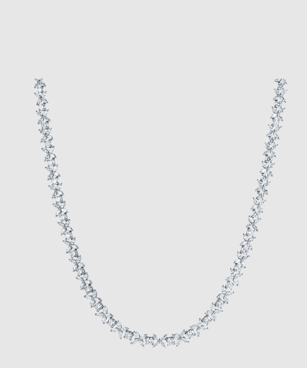 18K 하이엔드 미러급 티파니앤코 빅토리아™ 얼터네이팅 그레듀에이티드 네크리스