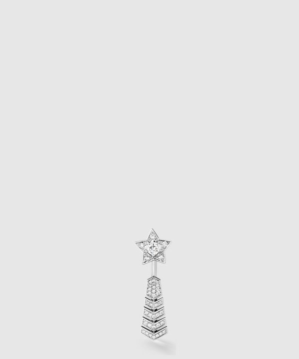 18K 하이엔드 미러급 샤넬 코메트 쉐브론 싱글 이어링 J11380