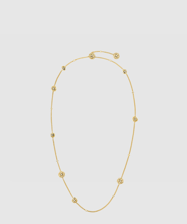 18K 하이엔드 미러급 샤넬 레 까멜리아 데 피니(Les Infinis de Camélia) 롱 네크리스 J12086