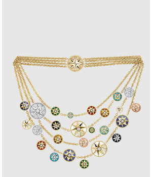 18K 하이엔드 미러급 디올 Rose des Vents 플래스트런 목걸이