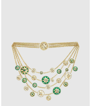 18K 하이엔드 미러급 디올 Rose des Vents 플래스트런 목걸이