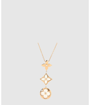 18K 하이엔드 미러급 루이비통 컬러 블라썸 래리엇 목걸이 Q94262