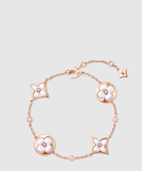 18K 하이엔드 미러급 루이비통 컬러 블라썸 BB 멀티 모티프 팔찌 Q95596