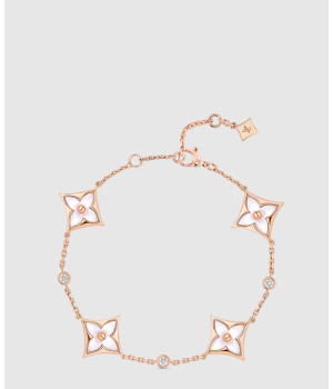 18K 하이엔드 미러급 루이비통 컬러 블라썸 BB 스타 멀티 모티프 팔찌 Q05569