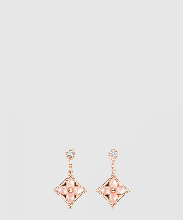 18K 하이엔드 미러급 루이비통 컬러 블라썸 BB 스타 귀걸이 Q96667