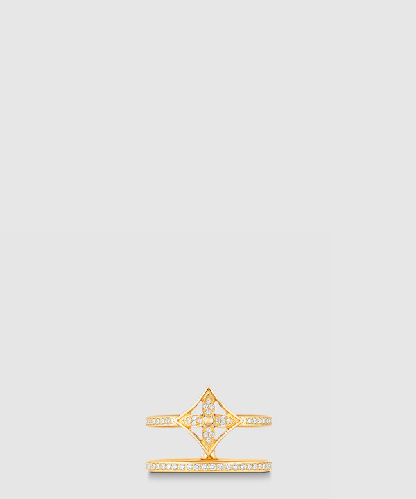 18K 하이엔드 미러급 루이비통 이딜 블라썸 더블 반지 Q9N43I