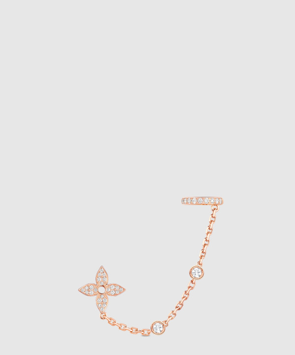 18K 하이엔드 미러급 루이비통 이딜 블라썸 모노 체인 귀걸이 Q96836