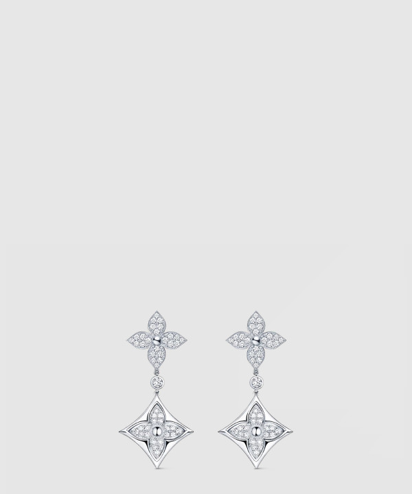 18K 하이엔드 미러급 루이비통 컬러 블라썸 롱 귀걸이 Q96501