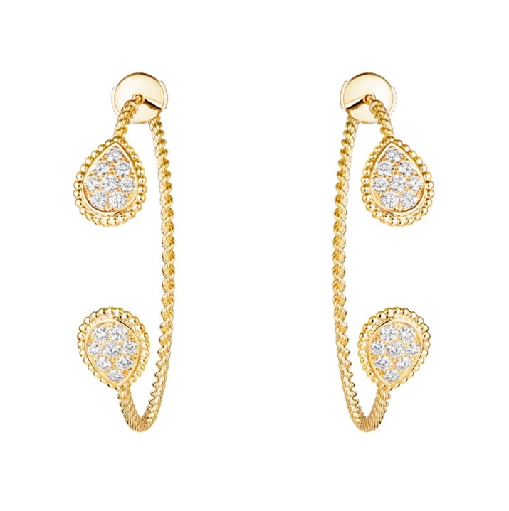 18K 하이엔드 미러급 부쉐론 쎄뻥 보헴 크레올 S 모티브 이어링 01459