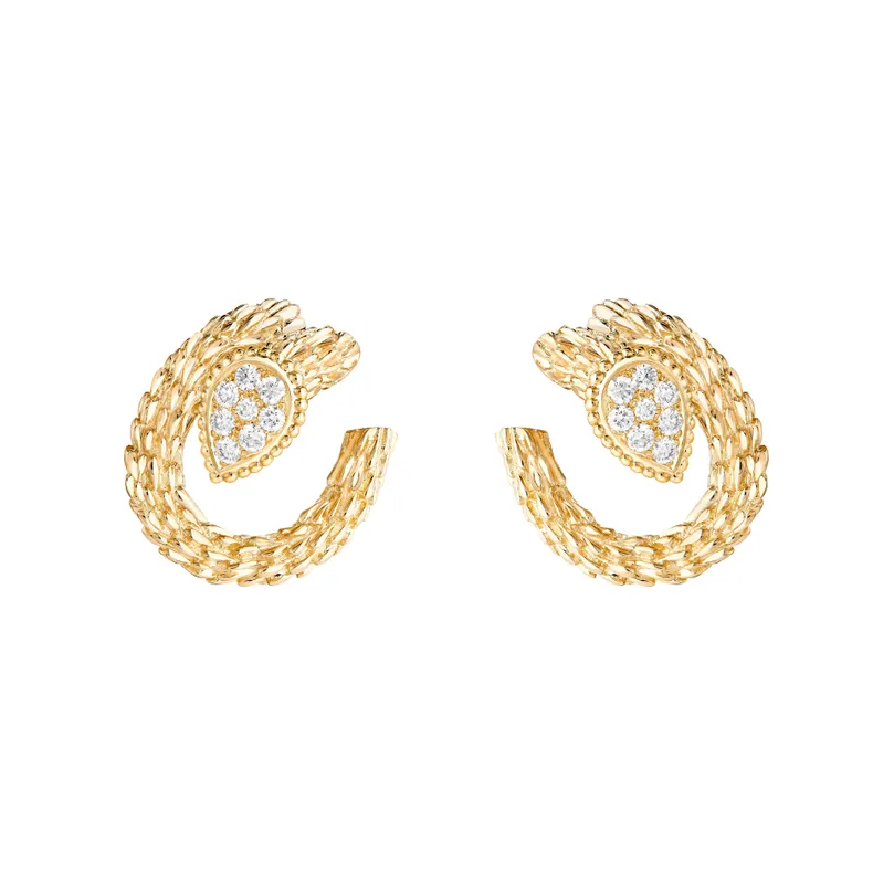 18K 하이엔드 미러급 부쉐론 쎄뻥 보헴 이어링 S모티브 CAB01