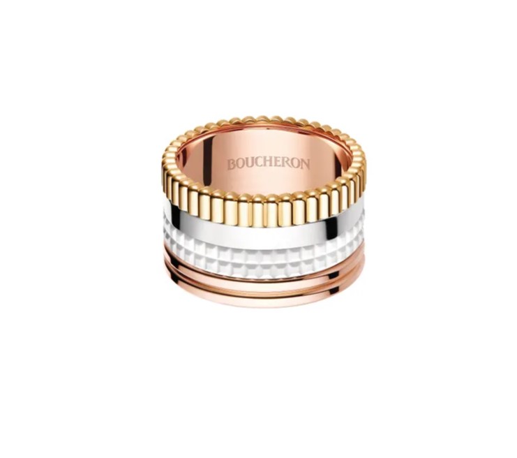 18K 하이엔드 미러급 부쉐론 콰트로 화이트 에디션 링 라지 01598